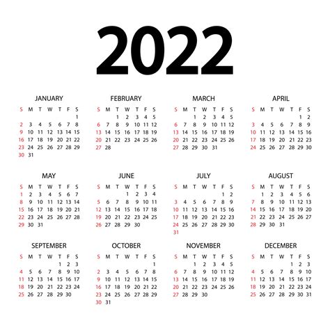 Calendar 2022 year. The week starts on Sunday. Annual calendar 2022 template. Calendar design in ...