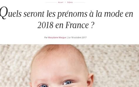 Quels Seront Les Prénoms à La Mode En 2018 En France