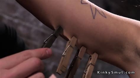 Hogtied Gagged Babe Spanked