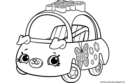 Раскраска машина для девочек - 77 фото