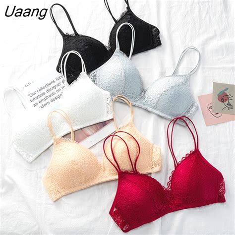 Uaang Women Bra Sexy Lace Bralette Floral Wireless Bra Female Underwear A B Cup Lingerie Soft