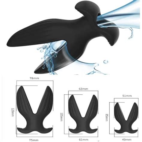 Hollow Silicone Anal Butt Plug Dilator Big Bead Massage Anus Vagina Stimulation Adult Games Sex