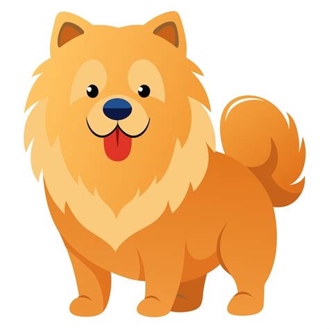 Chow Shepherd Dog Smiles Kawaii Premium Ai Generated Vector
