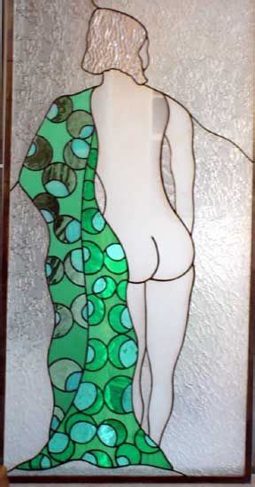 Stained Glass Nude Window Stained Glass Diy Stained Glass Crafts Glass Painting Designs