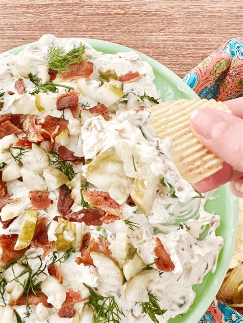 Easy Recipe Addictive Dill Pickle Dip With Bacon