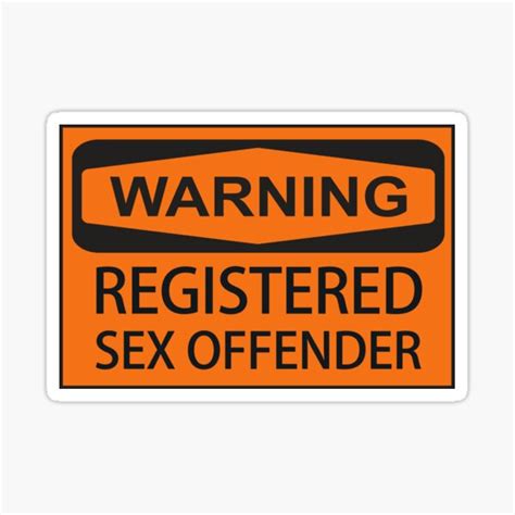 Registered Sex Offender Sticker For Sale By Lemieux Redbubble