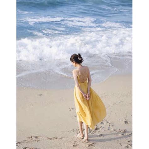Đầm maxi dây đan lưng đi biển siêu hot Sea Dress Shopee Việt Nam