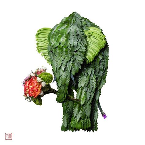 Artist Creates Animal Portraits From Flower Arrangements