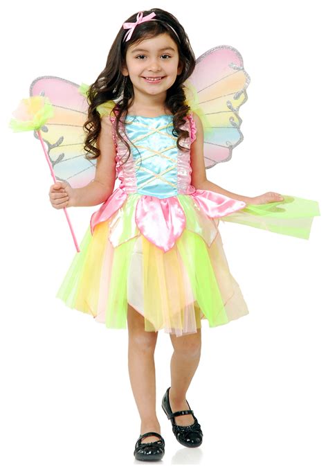 Rainbow Fairy Princess Girls Costume - Pretty Tutu Storybook Costumes for Girls