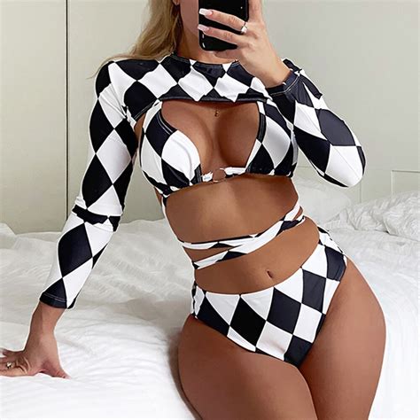 Shiny Sequins Bikini Set Thong Swimwear Two Pieces Swimsuit Power Day