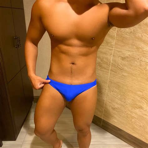 M New Summer Beach Sexy Solid Blue Low Waist Tight Men Swimwear Swimming Bikins Pool Hot