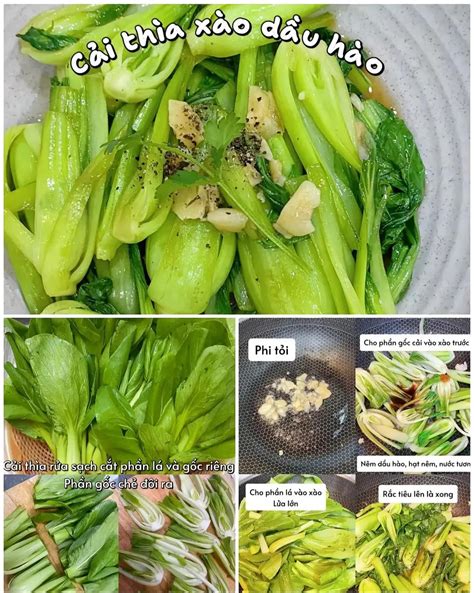 6 công thức món rau xào thơm ngon dinh dưỡng, rau muống xào chao, cải ...
