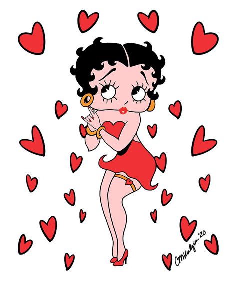 Betty Boop Fanart Digital Art By Christina Kulzer Fine Art America