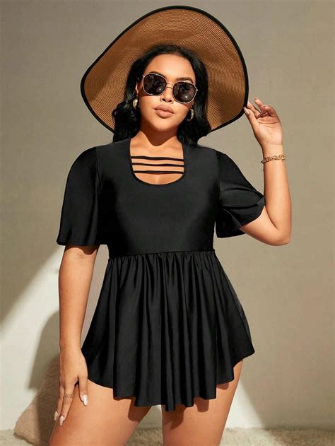 Shein Rin Tankini Bikini Komplet Paski Marszczenia XXL Ceny I Opinie Ceneo Pl