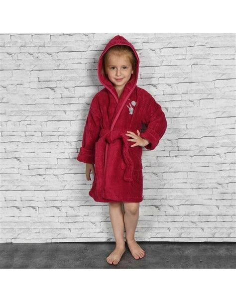 Peignoir Enfant Rouge Ultra Doux G Linge De Bain