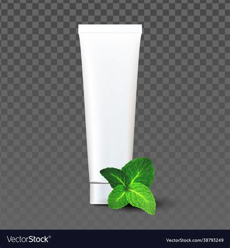Toothpaste Blank Package With Mint Taste Vector Image