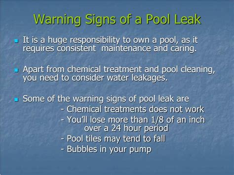 PPT - Gator Leak Detection - Swimming Pool Leak Detection Dye Method to