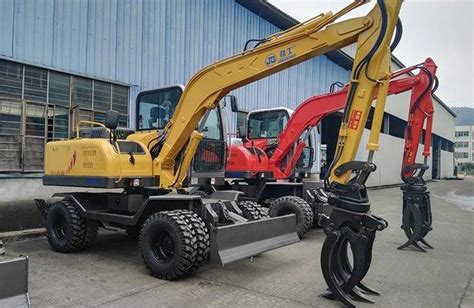 7 8 Tons Brand New Wheeled Log Grab Excavators For Sale TOPPER