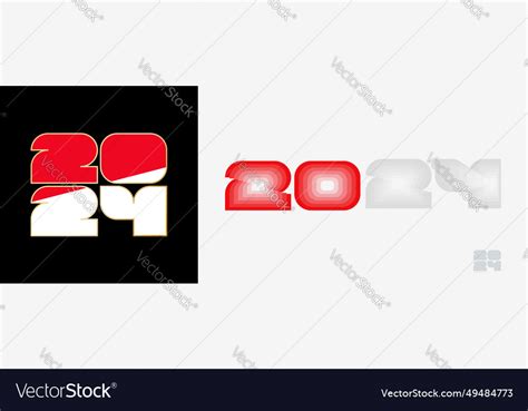 year   flag  indonesia   color vector image