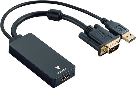 Hama Cavetto Adattatore Ingresso Vga E Usb Uscita Hdmi Nero Amazon