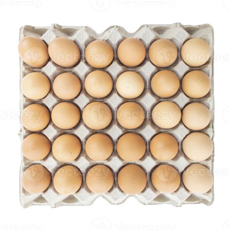 Open Egg Box With 30 Brown Eggs Fresh Organic Chicken Eggs In Carton