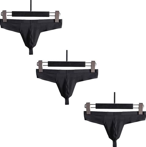 Faringoto Men S Solid G Strings Gay Underwear Ultra Thin Ice Silk Male Thong Transparent