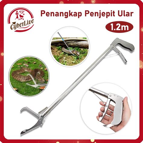 Jual Tongkat Penangkap Ular Alat Penjepit Ular Snake Tongs Silver