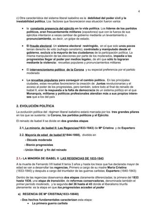 Tema 2 La revolución liberal en el reinado de Isabel II PDF