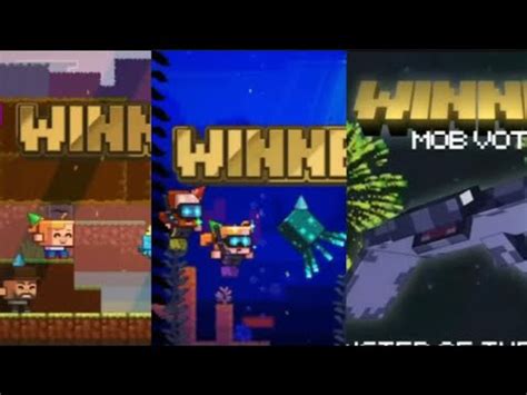 All Minecraft Mob Vote Winners YouTube