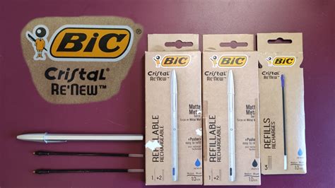 Bic Cristal Re New Penna A Sfera Ricaricabile Youtube