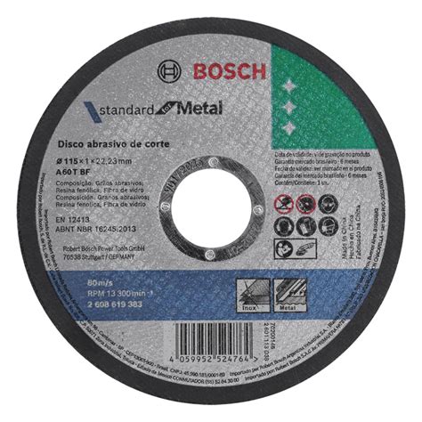 Disco De Corte Metal Inox 115x1 0x22 23MM 4 1 2 Expert Bosch