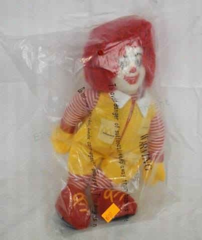 Lot Vintage Ronald Mcdonald Plush Toy New