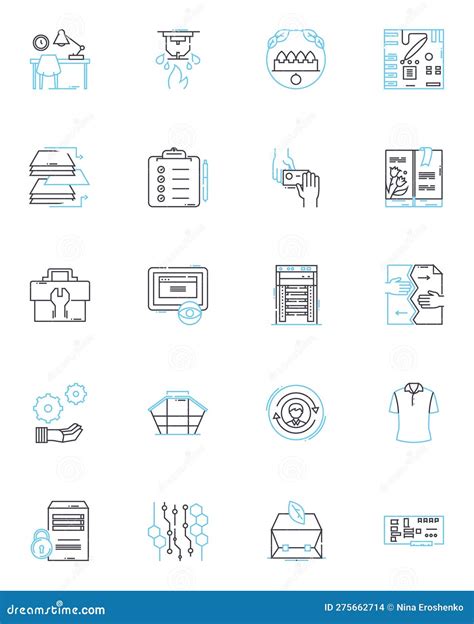 FoodTech Linear Icons Set Innovation Sustainability Automation