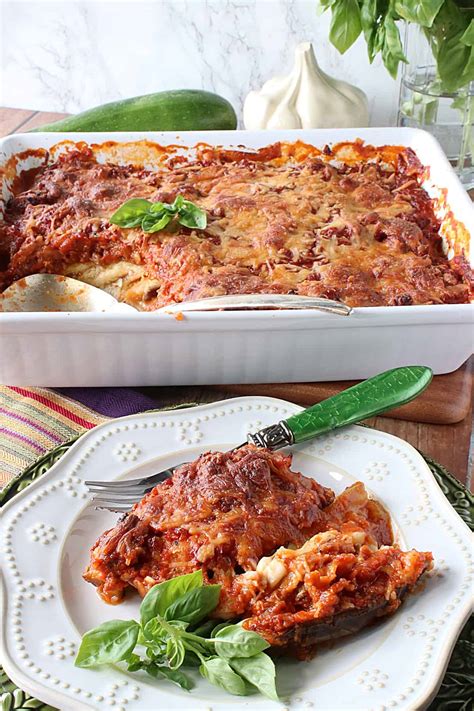 Eggplant And Zucchini Lasagna Kudos Kitchen By Renee