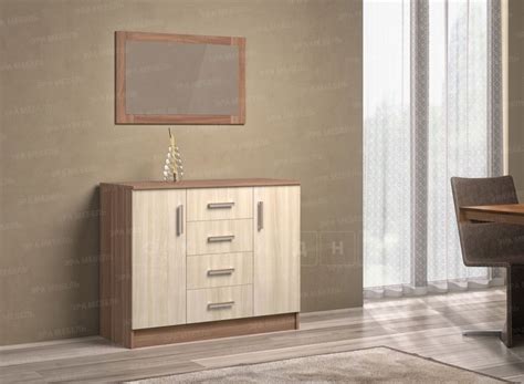 Комод К1000-2Д с 4 ящиками и 2 дверцами - купить в СПб | Складно