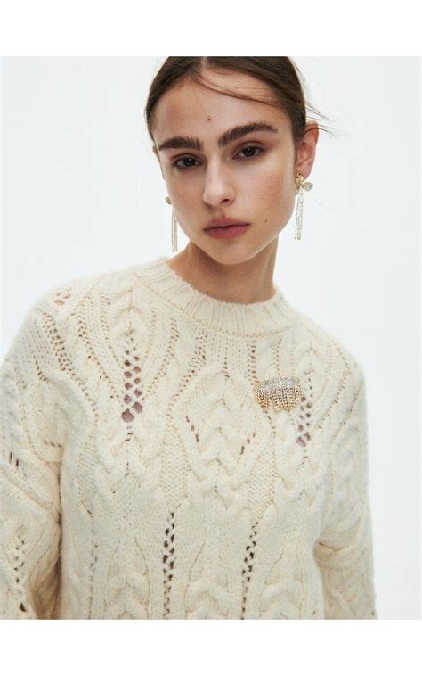 Decorative Knit Jumper Color Nude RESERVED P X Fashion Knit Sweater Knit Jumper