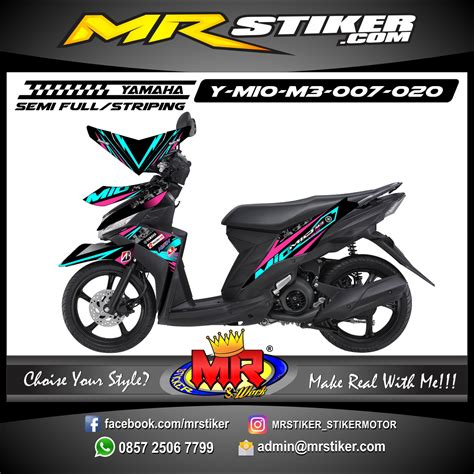 Stiker Motor Decal Mio M3 Neon Color Stiker Motor Premium Striping