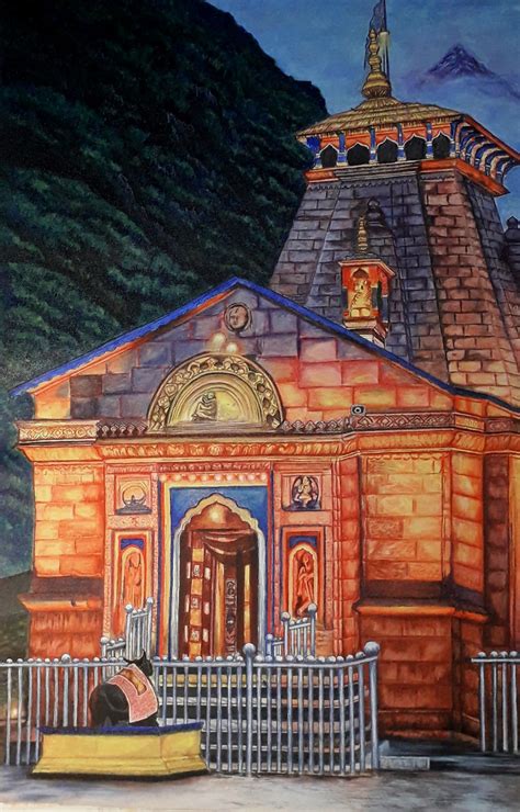 Buy Kedarnath Temple Acrylic Painting On Canvas Online In India Etsy