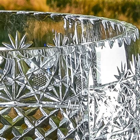 Crystal Engraved Bowl Etched Bowl Majestic Crystal