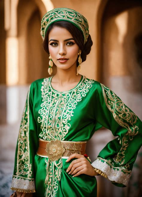 Lexica Beautiful Morrocan Women Wearing Traditional Morrocan Kaftan