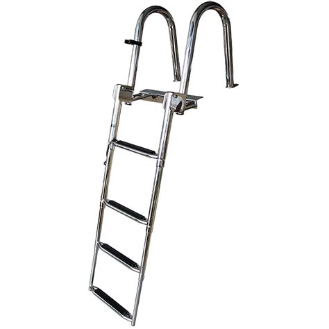 Buy 4 Step Ladder Stainless Pontoon Boat Deck Ladder Folding