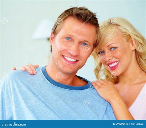 Love Portrait And Couple Hug In A House With Bonding Care And