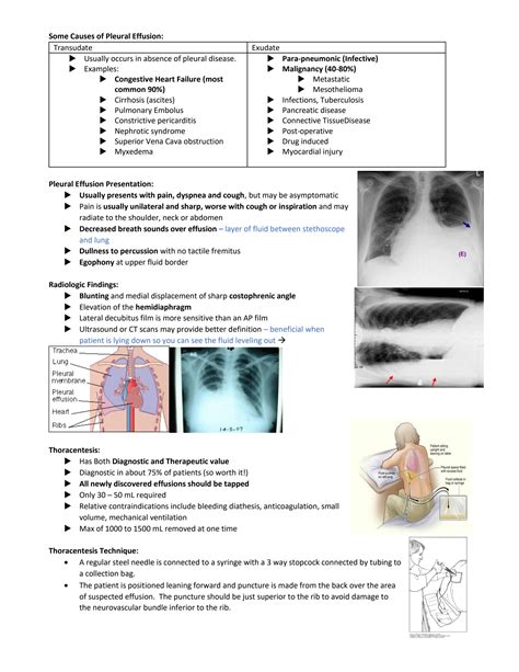 Solution Pleural Effusion Clinical Medicine Studypool