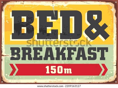 Bed Breakfast Vintage Directional Sign Design Stock Vector (Royalty ...