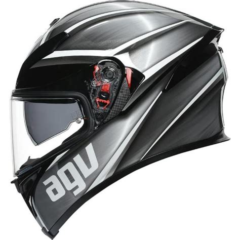 Casque AGV K 5 S MULTI TEMPEST MAXVISION Argent Noir Au Meilleur