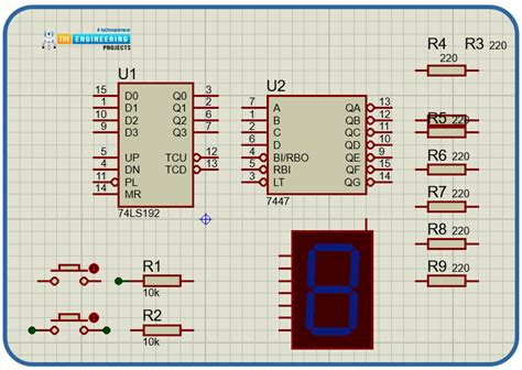 Up Down Counter Without Microcontroller The Engineering Projects