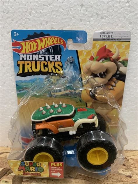 HOT WHEELS MONSTER Trucks Super Mario BOWSER With Crash Car 1 64 2022 NEW 7 37 PicClick UK