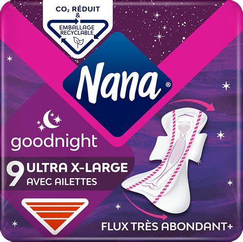 Nana Ultra Goodnight Extra Large Serviettes Hygiéniques Pour La Nuit