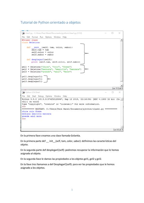 Tutorial De Python Orientado A Objetos Ejercicios Tutorial De Python