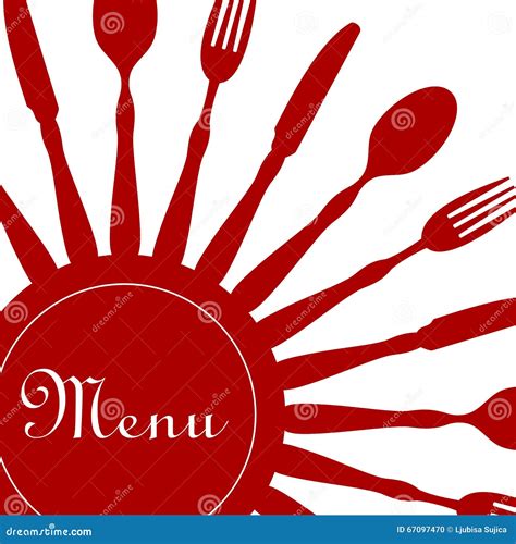 Restaurant Menu Design Red Stock Vector Illustration Of Restaurant